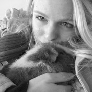 Older child with guinea pig